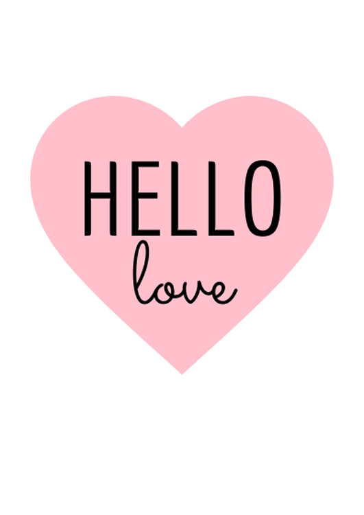 Hello Love Card - Flower Patch